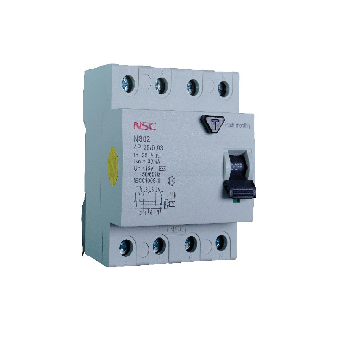 کلید محافظ جان NS02-4P 25A-30mA