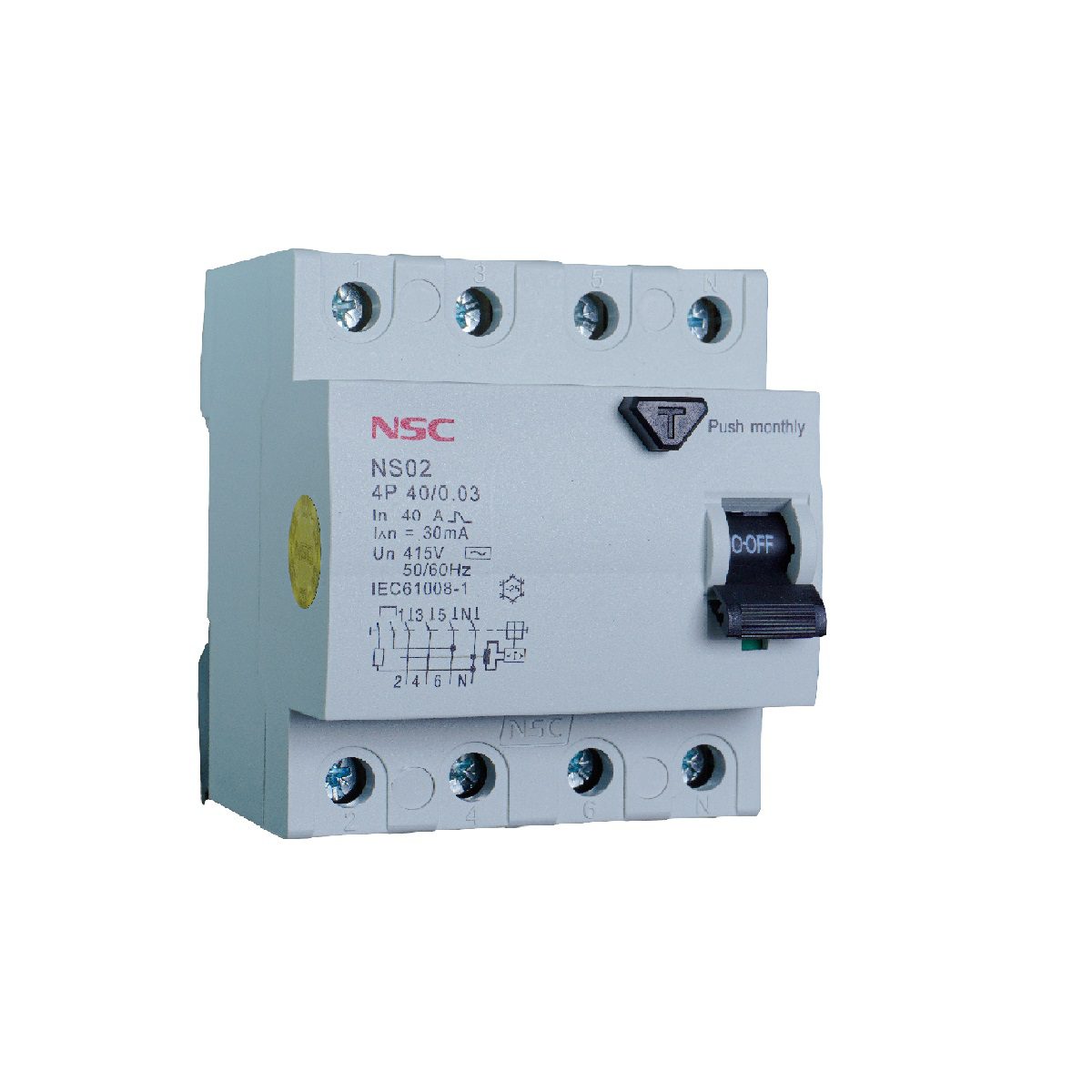 کلید محافظ جان NS02-4P 40A-30mA